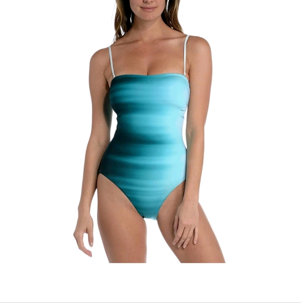 NWT LaBlanca Bandeau Ocean Oasis Mio One Piece Swimsuit Sz.4